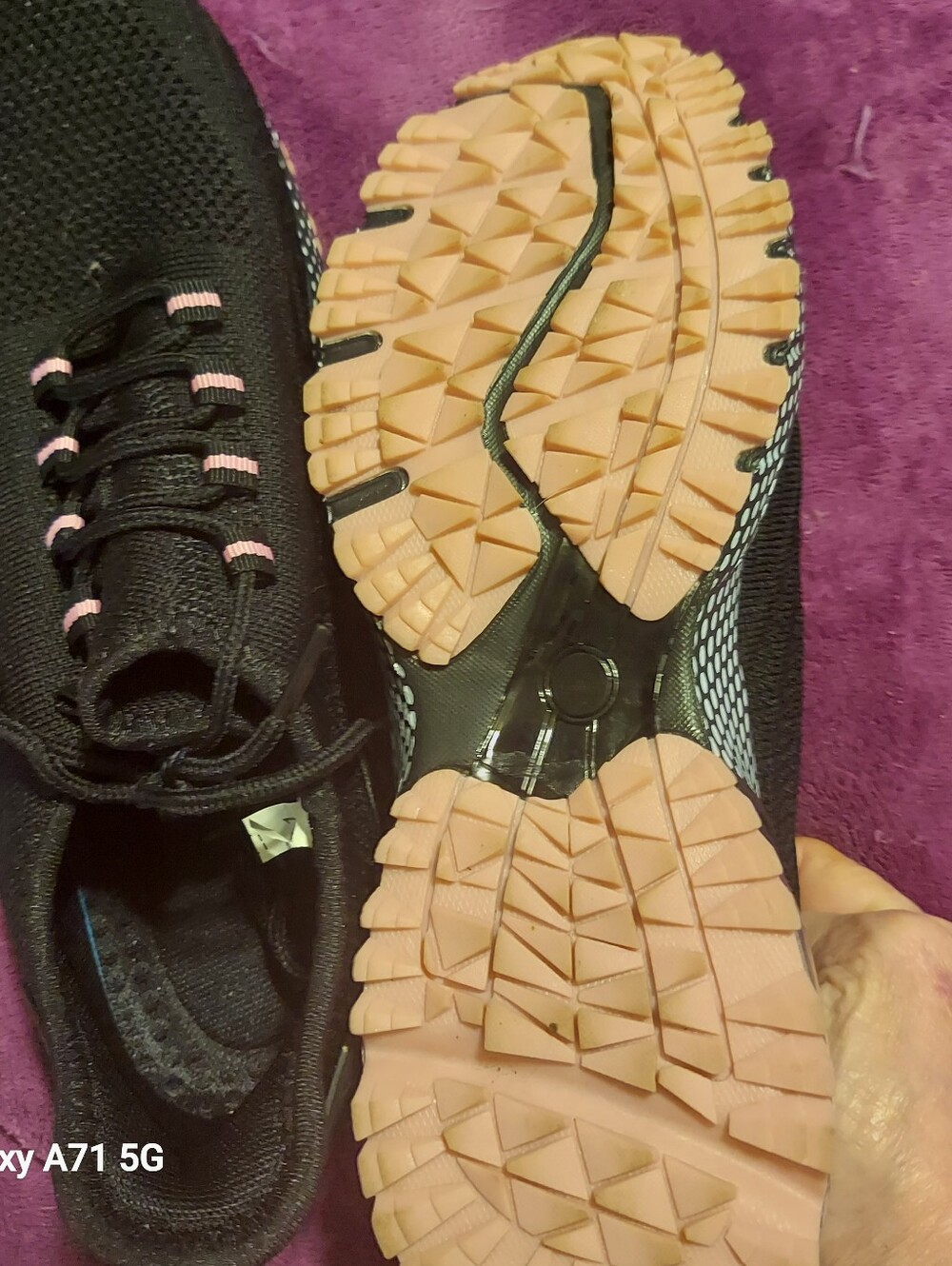 Black and Pink Women's Athletic Sneakers